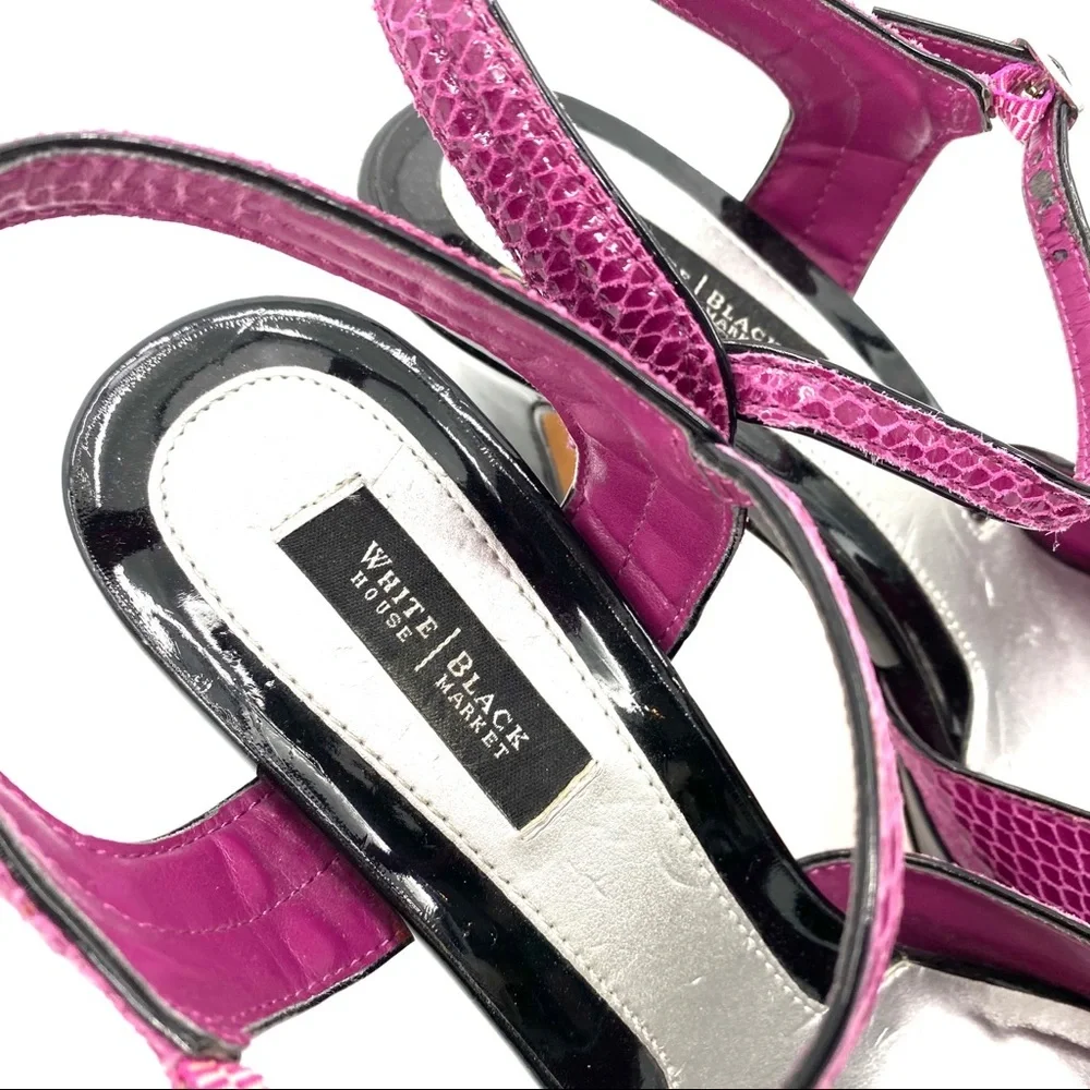 WHBM purple snakeskin print platform heels 🎁🎁